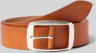 s.Oliver Red Label Ledergürtel mit eckiger Schließe in Cognac, Größe 100