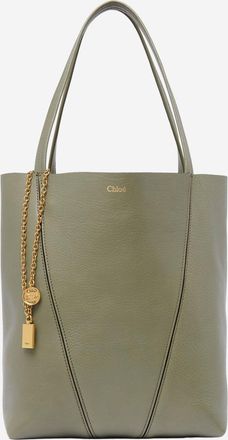 Chlo&eacute; Chlo&eacute; Spin draagtas van kastanjebruin leer