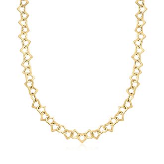 Ross-Simons 14kt Yellow Gold Heart-Link Necklace