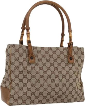 Gucci Pre-owned Handbags, female, Beige, Size: ONE SIZE Pre-owned Vintage Hand Bag