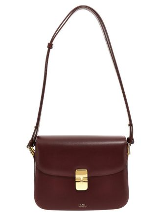 A.P.C. Maroon Grace Small Crossbody Bag