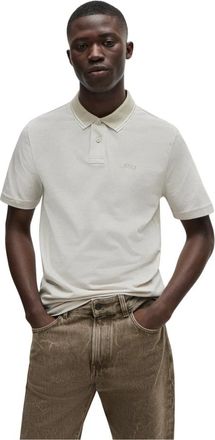 HUGO BOSS Polo Shirts - Heren - Polos - Beige - 2XL - Katoen - Tops