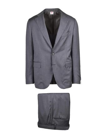 LUIGI BORRELLI NAPOLI Grey Virgin Wool Suit