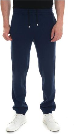 Hindustrie Elastische taille overall broek - Heren - Slim Fit Broeken - Blauw - L - Katoen - Broeken