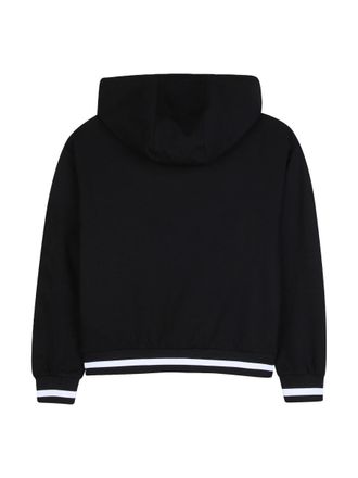 DKNY Viscose Blend Hooded Sweatshirt - Black