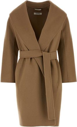 Max Mara Beige Shawl Collar Coat