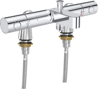 GROHE Grohtherm 800 Cosmopolitan - Mezclador Termost&aacute;tico De Ba&ntilde;o De 1/2 Con Juego De Ducha Idroflex