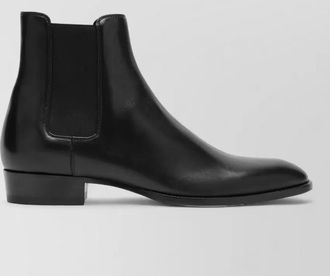 Saint Laurent leather chelsea ankle boots