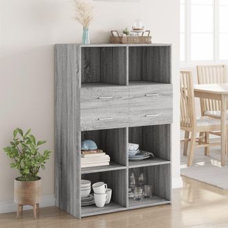 Berkfield Home Highboard Grey Sonoma 80x42.5x124 cm Engineered Wood