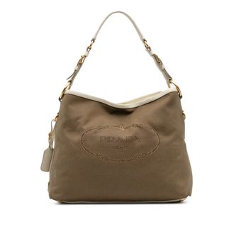 Prada Canvas Hobo Tas