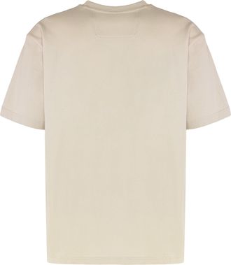 HUGO BOSS Mens Crew Neck T-Shirt Cotton Beige T-Shirts And Polos