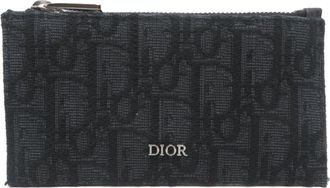 Dior Navy Canvas Coin Purse/Coin Case (Pre-Owned)