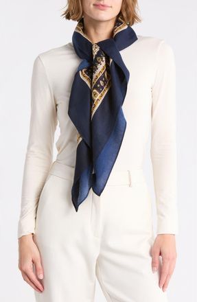 La Fiorentina Paisley Print Scarf in Navy at Nordstrom Rack