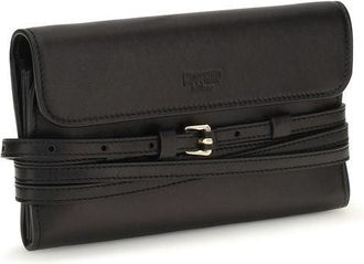 Moschino Womens Black Goatskin Shoulder Bag