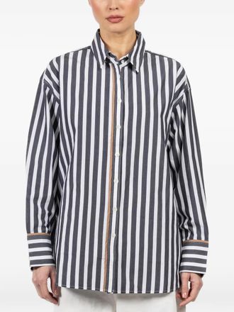 Xirena Camicia Gillian a righe - Nero