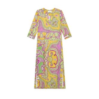 Maliparmi Midi Dresses, female, Multicolor, Size: 2XL Hippie Lotus Dress