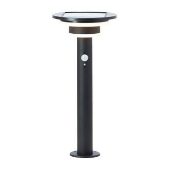 Brilliant Borne Exterior Brilliant Garvina - Led Y Solar - Detecci&oacute;n De Movimiento - Acero Inoxidable Y Pl&aacute;stico - 4 W - Negro