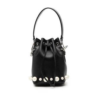 Fendi Pre-owned Bucket Bags, female, Black, Size: ONE SIZE Pre-owned Pearl Embellished Bucket Bag