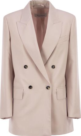 Max Mara Mxmombrosa Double Breasted Blazer In Wool, Mohair And Silk
