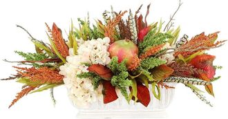 Creative Displays Inc. Handmade Fall Centerpiece With Hydrangeas, Heather, & Pampas