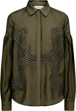 Copenhagen Muse Blouses & Hemden - Dames - Blouses & Shirts - Groen - Maat: XS