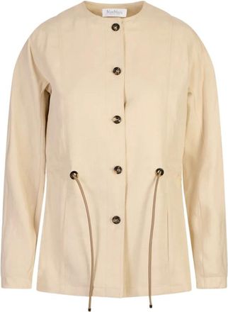 Max Mara Jassen, Dames, Bruin, S, Katoen, Carezza Jas