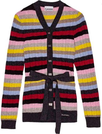Ganni Striped Cardigan