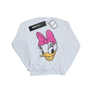Disney Dames/Dames Daisy Eend Hoofd Geschilderd Sweatshirt (Wit)