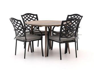 Hartman Hartman Berkeley/ROUGH-K &oslash; 115cm dining tuinset 5-delig
