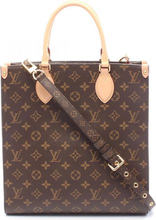 Louis Vuitton Brown Monogram Pvc Coated Canvas Leather Tote Bag (Pre-Owned)