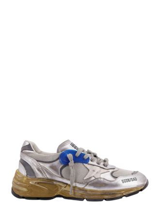 Golden Goose Silver Leather Dad Running Sneakers