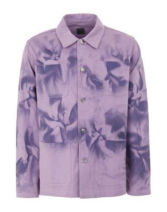 8 by YOOX UNISEX COTTON DENIM TIE & DYE WORK SHIRT