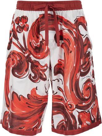 Dolce & Gabbana Vanity Bermuda Shorts - Heren - Korte Broeken - Rood - XL - Korte Broeken