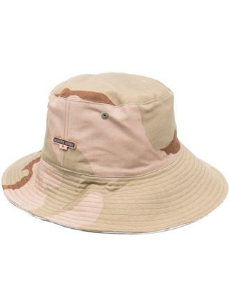Marine Serre reversible cotton bucket hat - unisex - Cotton - M - Neutrals