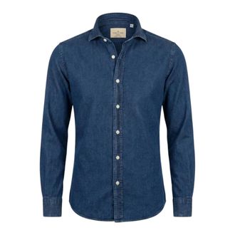 PORTOFIORI Heren, Overhemden, Blauw, Maat: 4XL Denim