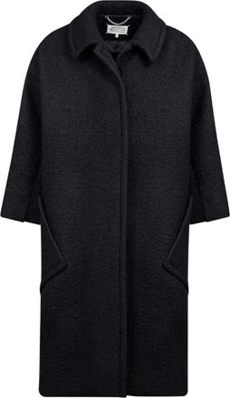 Maison Margiela Black Oversized Boucle Coat
