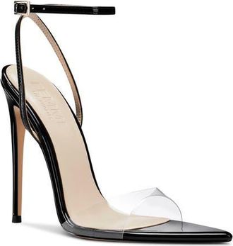 Femme LA GG Ankle Strap Pointed Toe Sandal in Black at Nordstrom, Size 7Us