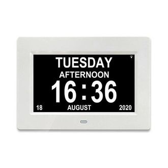 OEM Un Reloj Calendario Digital Adecuado Para Personas Con Alzheimer Y Personas Mayores, Que Muestra La Fecha, El D&iacute;a De La Semana Y La Hora (blanco)