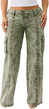 True Religion Natalie Low Rise Relaxed Fit Cargo Jeans in Kalamata at Nordstrom, Size 28