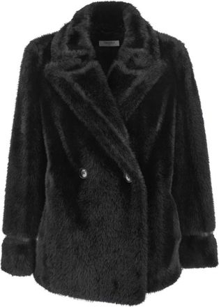 Twinset Dames, Mantels, Zwart, Maat: S Poliester