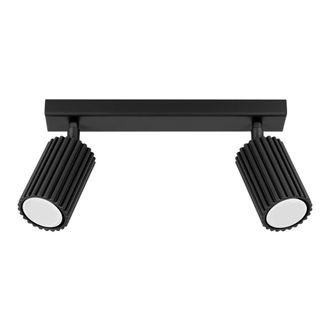 Wonderlamp L&aacute;mpara de techo moderno con dos 2 focos negro ajustables
