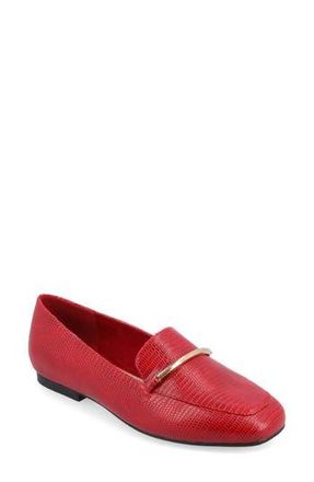 Journee Collection Wrenn Flat in Red at Nordstrom Rack, Size 7.5