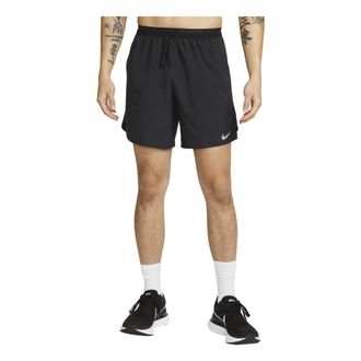 Nike Dri-FIT Solid Color Logo Printing Straight Quick Dry Breathable Sports Shorts Black DM4742-010