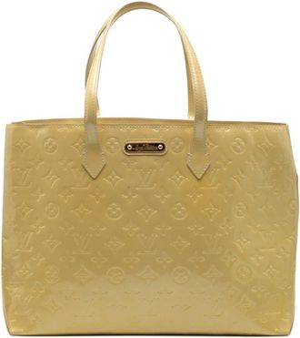 Louis Vuitton Ivory Patent Leather Handbag Tote Bag (Pre-Owned)