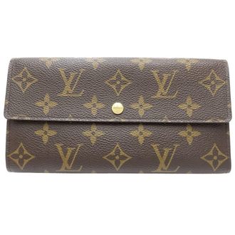 Louis Vuitton Monogram Brown Canvas Long Wallet (Bi-Fold) (Pre-Owned)
