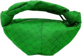 Bottega Veneta Pre-owned Handbags, female, Green, Size: ONE SIZE Pre-owned Canvas handbags
