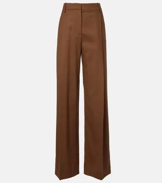 Oscar De La Renta Virgin wool wide-leg pants
