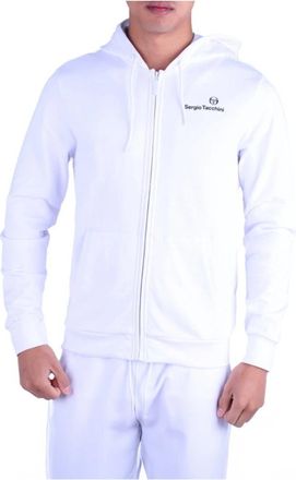 Sergio Tacchini Bold Zip Hoodie - Heren - Vesten met rits - Wit - S - Katoen - Hoodies & sweatvesten
