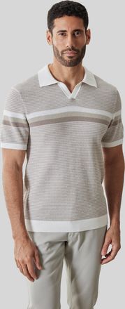 Robert Barakett Rourke Open Collar Sweater Polo