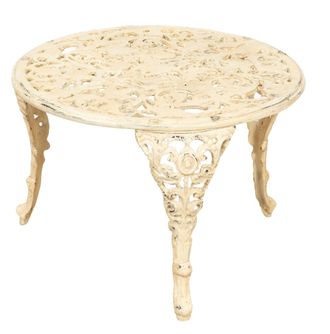 Biscottini International Biscottini - Mesa De Centro De Hierro Fundido Con Acabado Antiguo